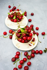 Organic summer concept with cherry