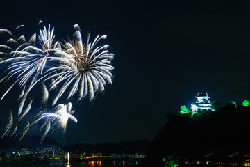 Fireworks festival in the Kisogawa River