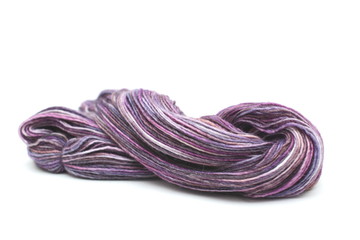 Beautiful shades of purple yarn skein