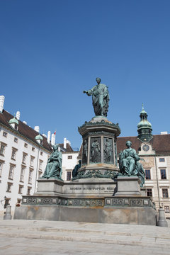 Monument to Emperor Franz I of Austria (Kaiser Franz Denkmal in the Innerer Burghof. Vienna, Austria