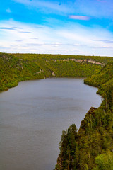  A lake in the middle of the mountains