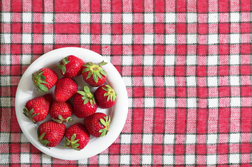 Strawberry in plate