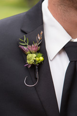 Fish hook Boutonniere
