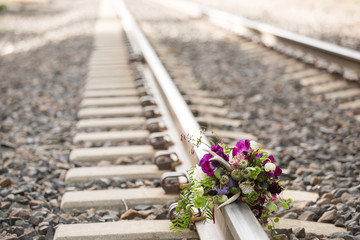 Flowers on Train Tracks
