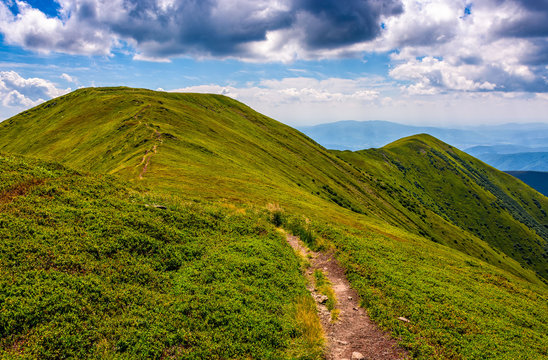 path through the mountain ridge