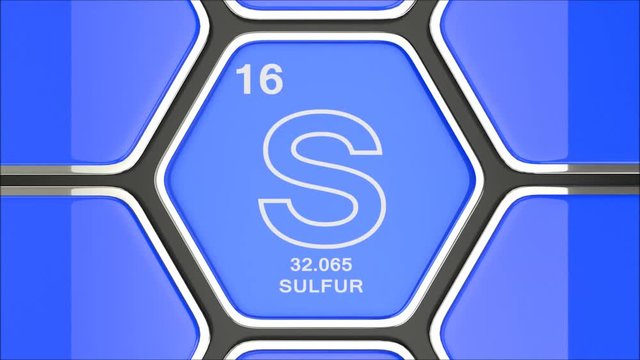 Sulfur Element Animation