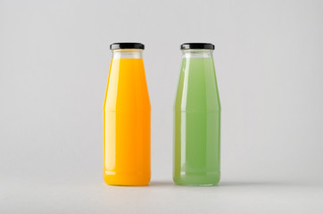 Juice Bottle Mock-Up - Two Bottles