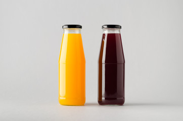 Juice Bottle Mock-Up - Two Bottles