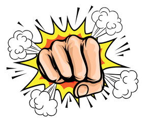 Pop Art Cartoon Fist Graphic