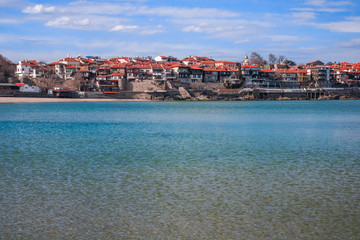 Old town of Sozopol, Bulgaria - historic place and beautiful summer sea resort. Travel to Bulgaria concept.