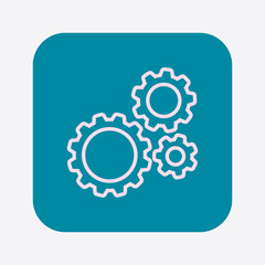 Icon of gears.The development and management of business processes.