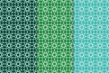 Colored collection of geometric seamless patterns