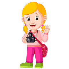 Cartoon character - photographer