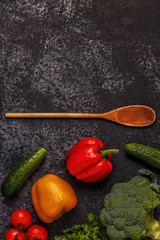 Set of vegetables for cooking