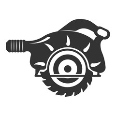 Circular saw icons in flat style