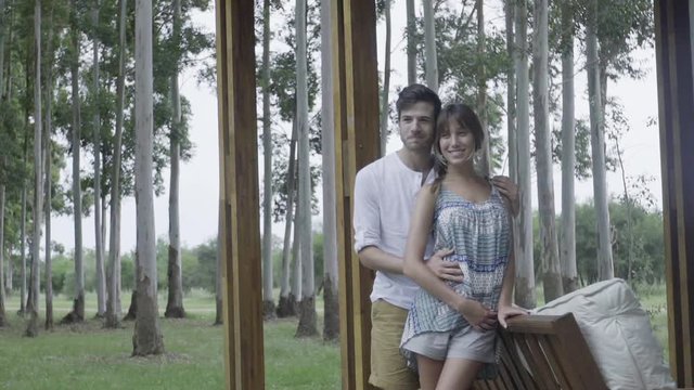 Coupel relaxing together, portrait