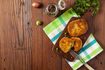 Delicious vegetarian cutlets.