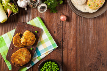 Delicious vegetarian cutlets.