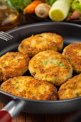 Delicious vegetarian cutlets.