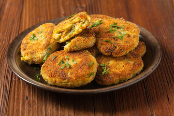 Delicious vegetarian cutlets.