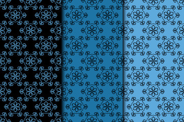 Floral seamless pattern. Blue flower elements