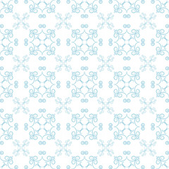 Floral seamless pattern. Blue and white flowers