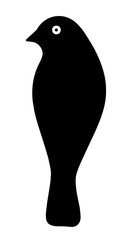 Fototapeta premium black silhouette bird vector isolated on white background