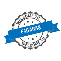 Welcome to Fagaras stamp illustration