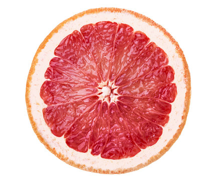 bright juicy grapefruit slice