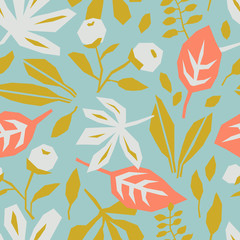 seamless pattern with leaves