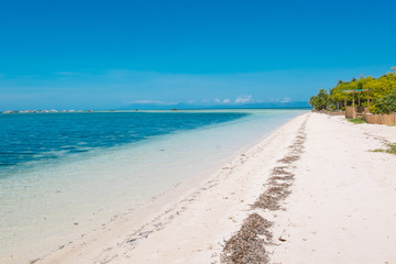 Fototapeta na wymiar Sand bar of virgin island in Bohol
