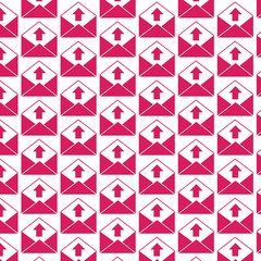 Fototapeta premium Pattern background Sending email and envelope icon