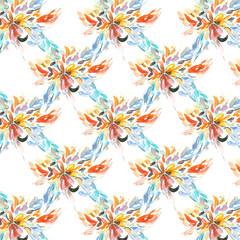 Colorful flowers motif