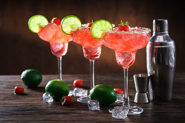 Margarita  and ripe limes