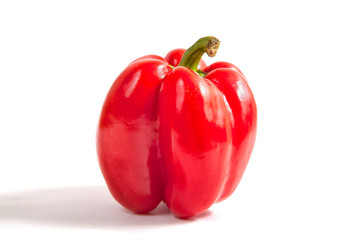 sweet red pepper isolated on white background