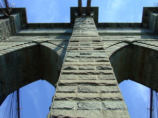 Puente de Brooklyn vista desde abajo