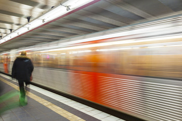 train in motion