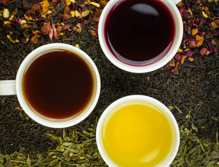 Black tea,Fruit tea and green tea