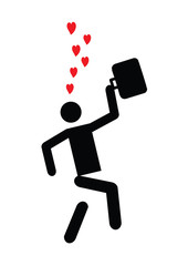 In love with the man with the briefcase.