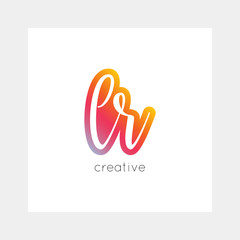 Obraz premium LR logo, vector. Useful as branding, app icon, alphabet combination, clip-art.