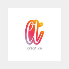LT logo, vector. Useful as branding, app icon, alphabet combination, clip-art.