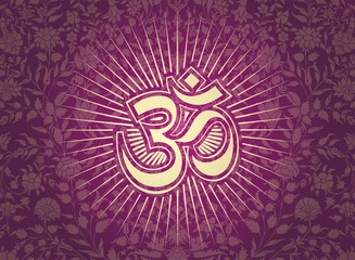aum syllable, paisley design ,Hinduism, India