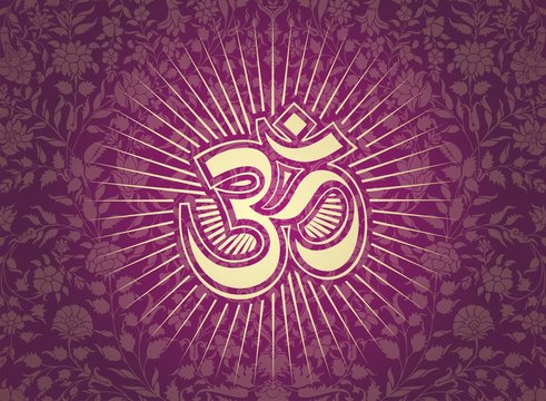 aum syllable, paisley design ,Hinduism, India