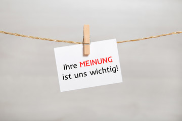 Ihr Meinung ist uns wichtig!