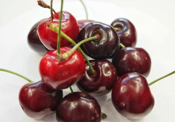 Large appetizing ripe sweet cherry