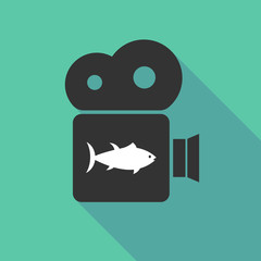 Long shadow camera with  a tuna fish