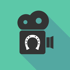 Long shadow camera with  a horseshoe sign