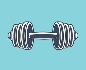 Dumbbell icon. Gym symbol.
