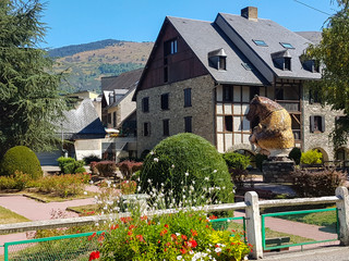 Nice village of the pyrenees of France