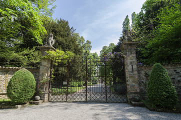 Partial view of the ancient village of Grazzano Visconti